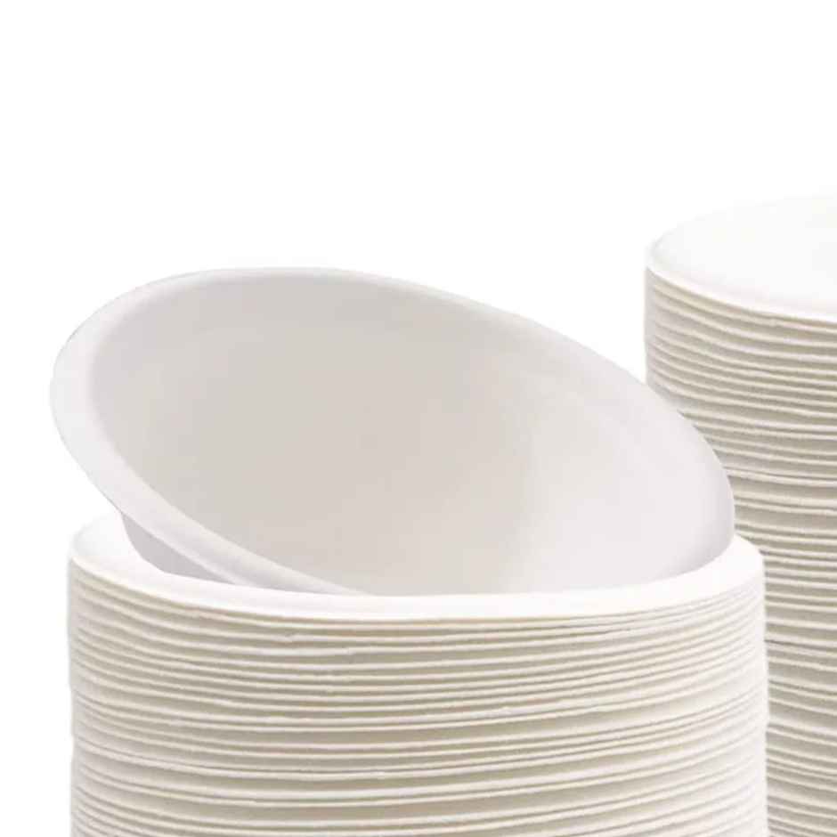 Disposable Paper White Round Dona | 4.5 inch | Pack of 25 | Tempware