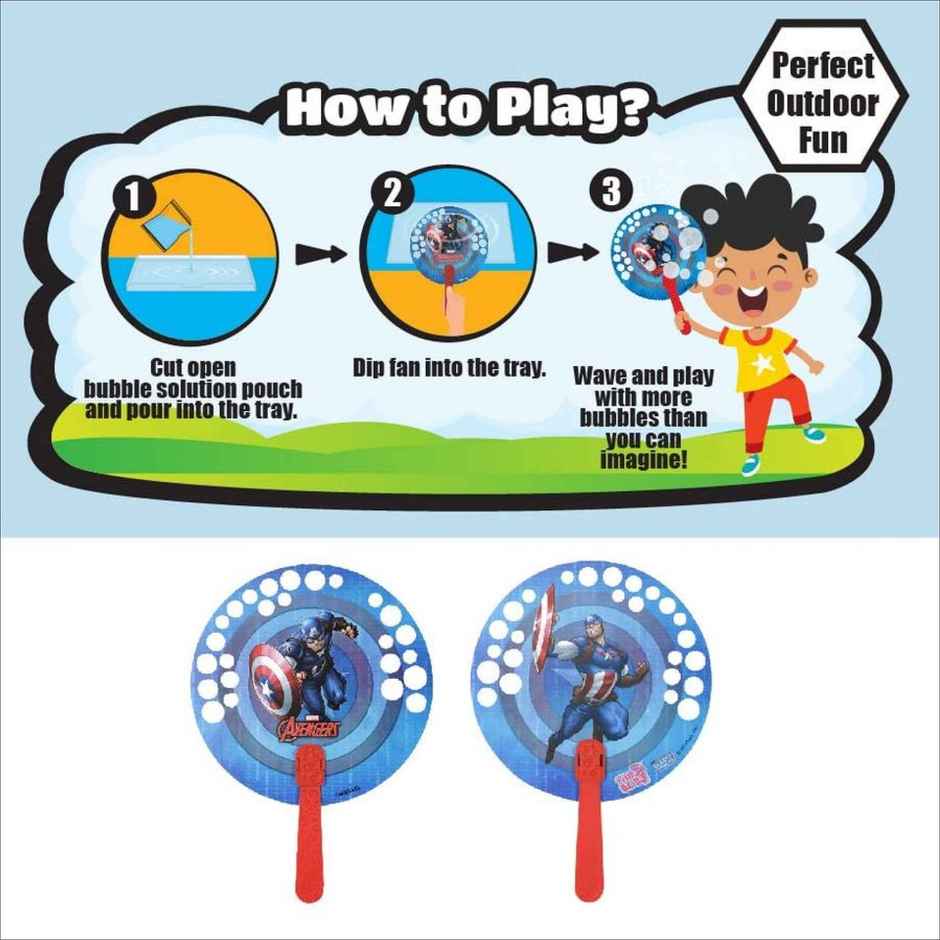 Bubble Magic FanBubs Captain America - Bubble Maker Toy (Ages 3+)