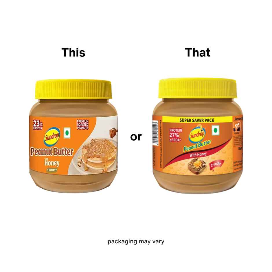 Sundrop Peanut Butter With Honey - Crunchy Combo