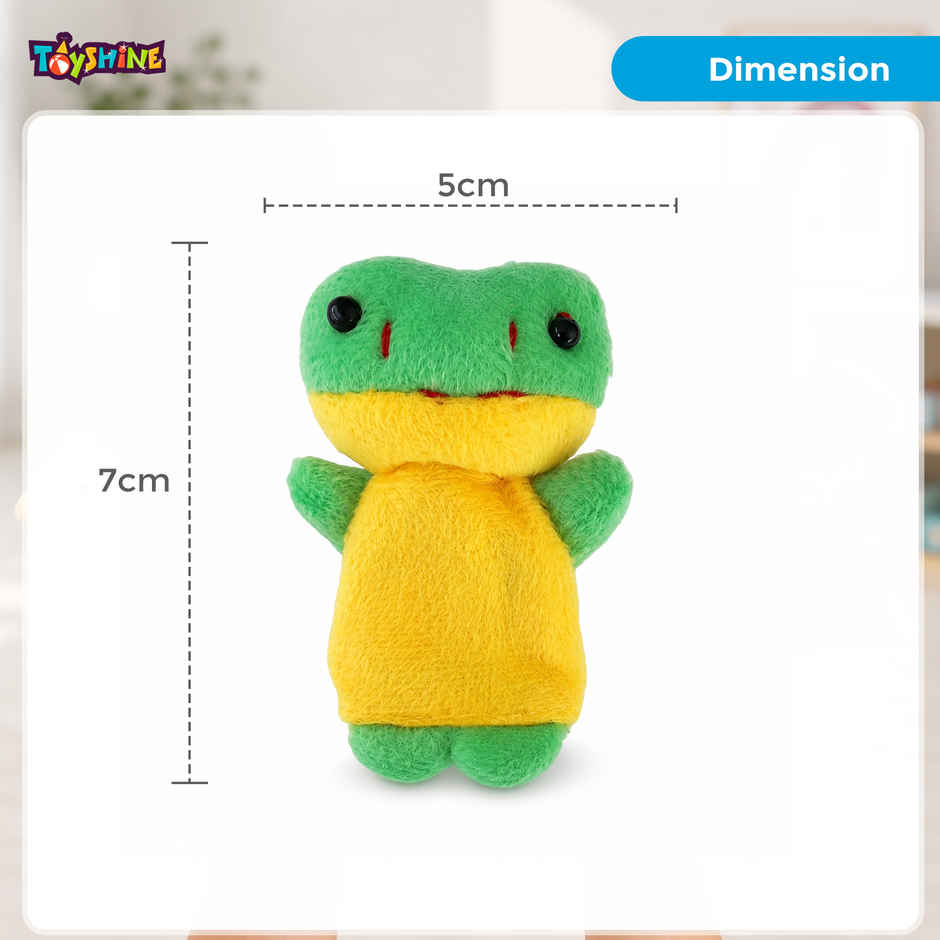 Toyshine 10 Pc Plush Animals Finger Puppet Toys | Mini Plush Figures Toy Assortment for Kids