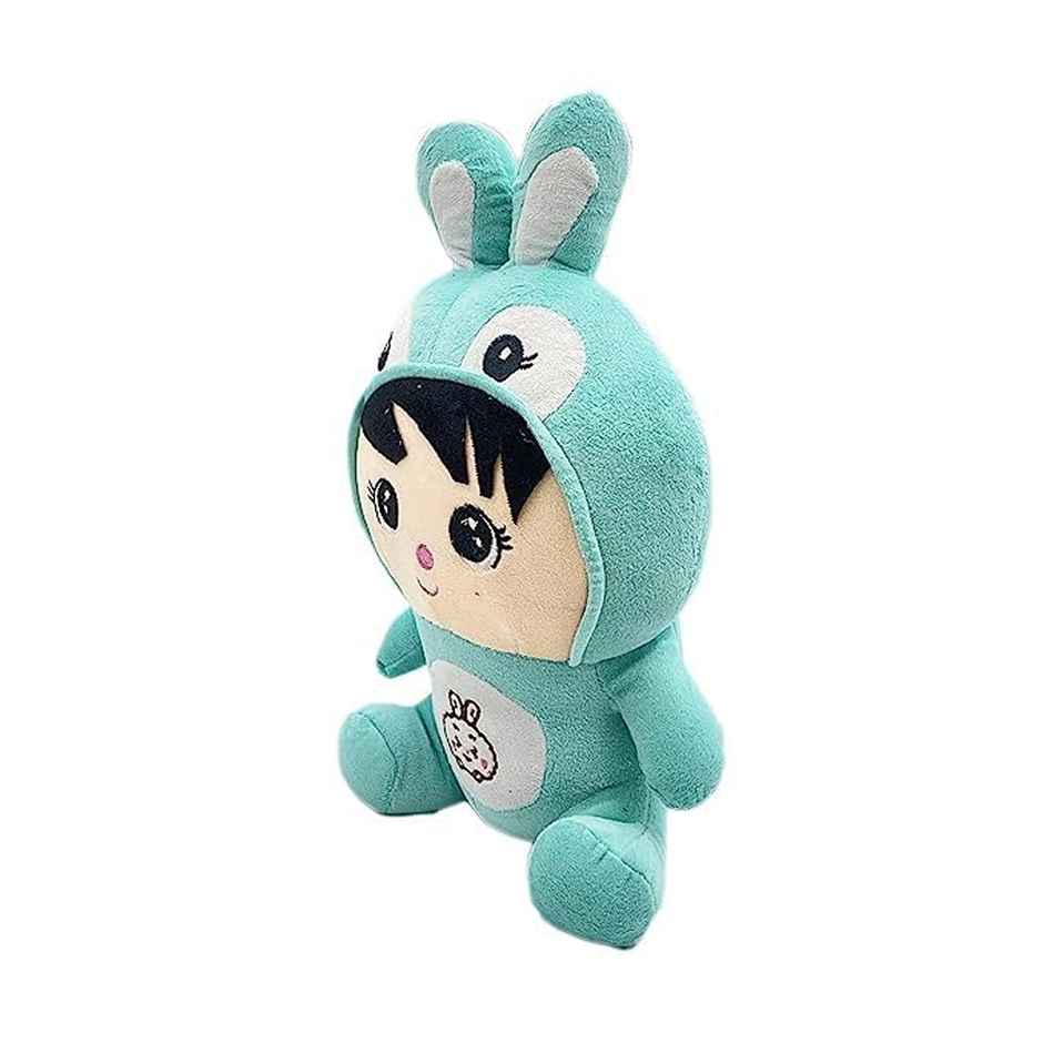 DearJoy Bunny Rabbit with Cap Doll Toy Blue - 27cm