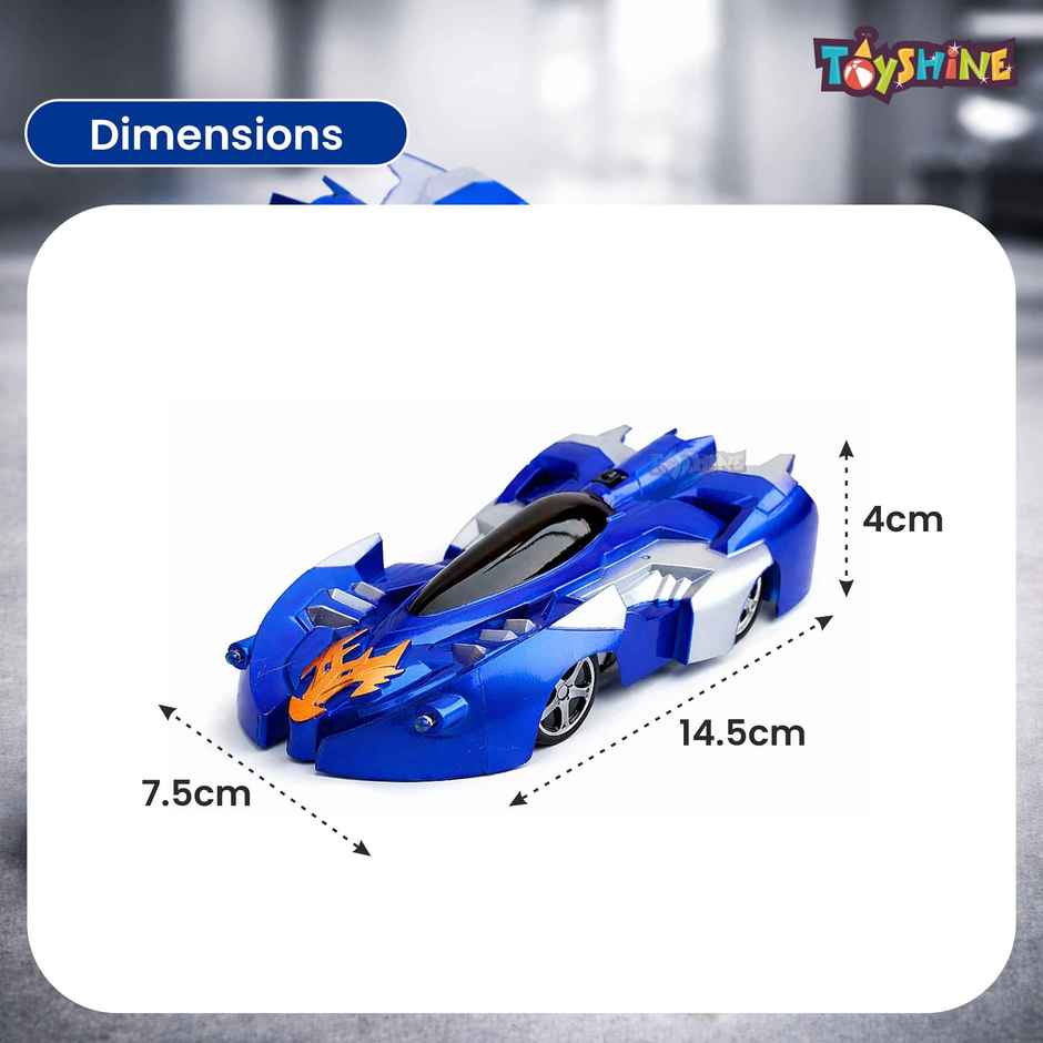 Toyshine Gravity Defying Rc Car Wall Climbing Remote Control Anti Ceiling Racing Toy - Assorted