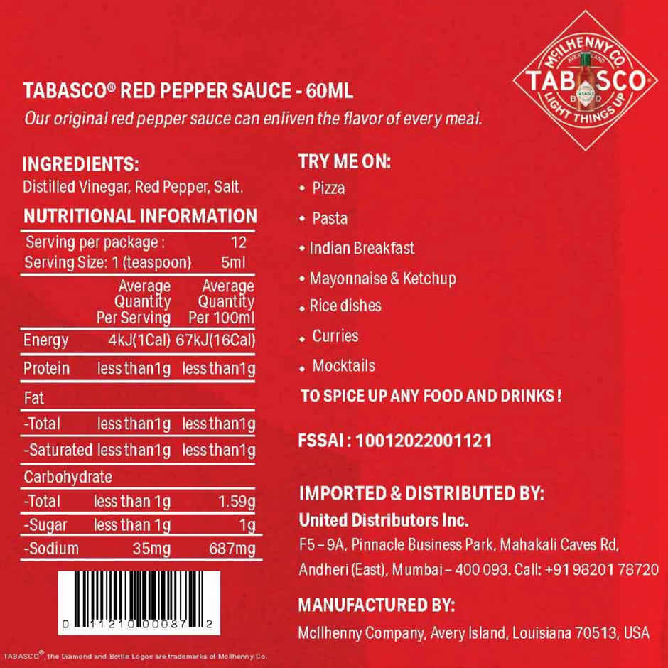 Tabasco Red Pepper Sauce