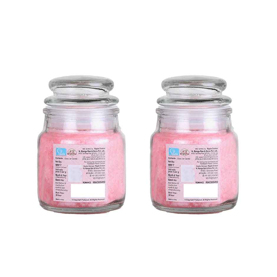 Romance Glass Jar Scented Candles | Pack of 2 | Home Decor | IRIS
