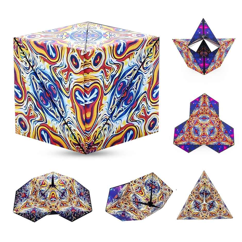 Toyshine Magic Cube Shape Shifting Puzzle Box - Magnetic Toy With 70+ Transformations