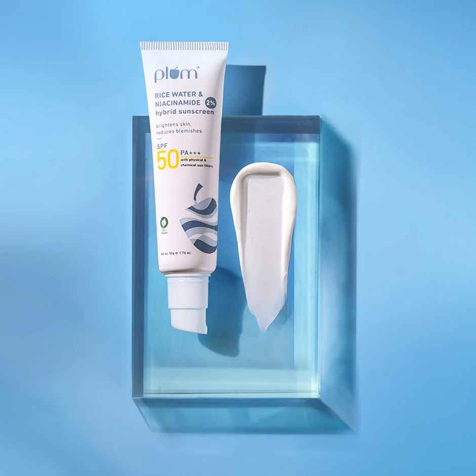 Plum 2% Niacinamide & Rice Water Hybrid Face Sunscreen With SPF 50
