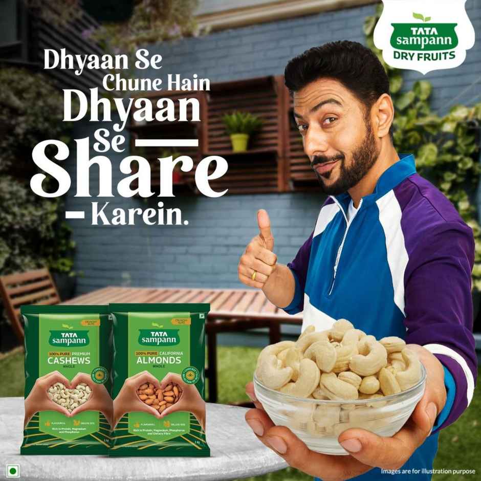 Tata Sampann Totally Pure Premium Cashews/Kaju | Whole