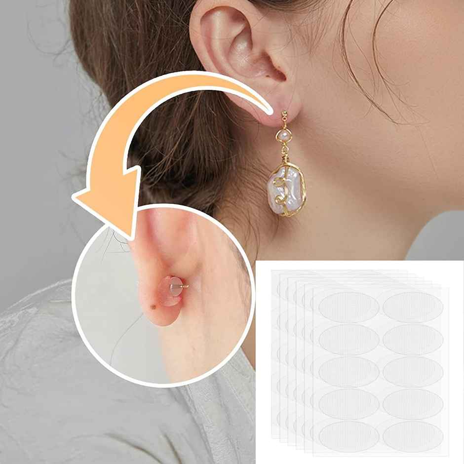 Bronson Professional Invisible Ear Lobe Support Patch Tape for Heavy Earring 50 pieces