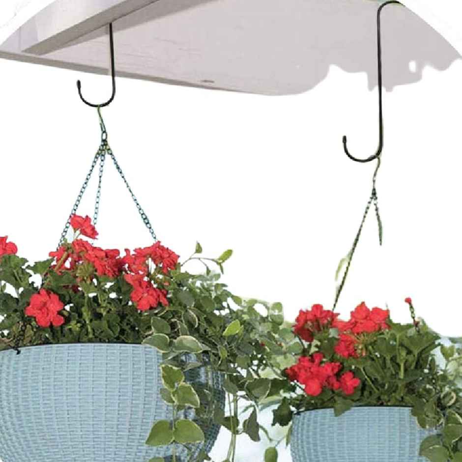 Leafy Tales 16 Inch Metal S Hooks For Hanging Pot Extension, Pack Of 10 Pcs, Xl Size