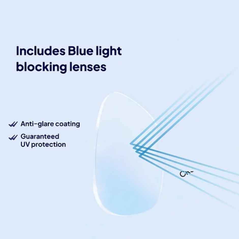 Lenskart Blu Unisex Solid TR90 Computer Glasses | Blue - L