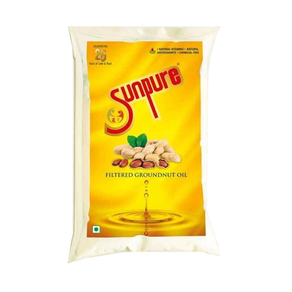 Sunpure Filtered Groundnut Oil | Pouch Combo