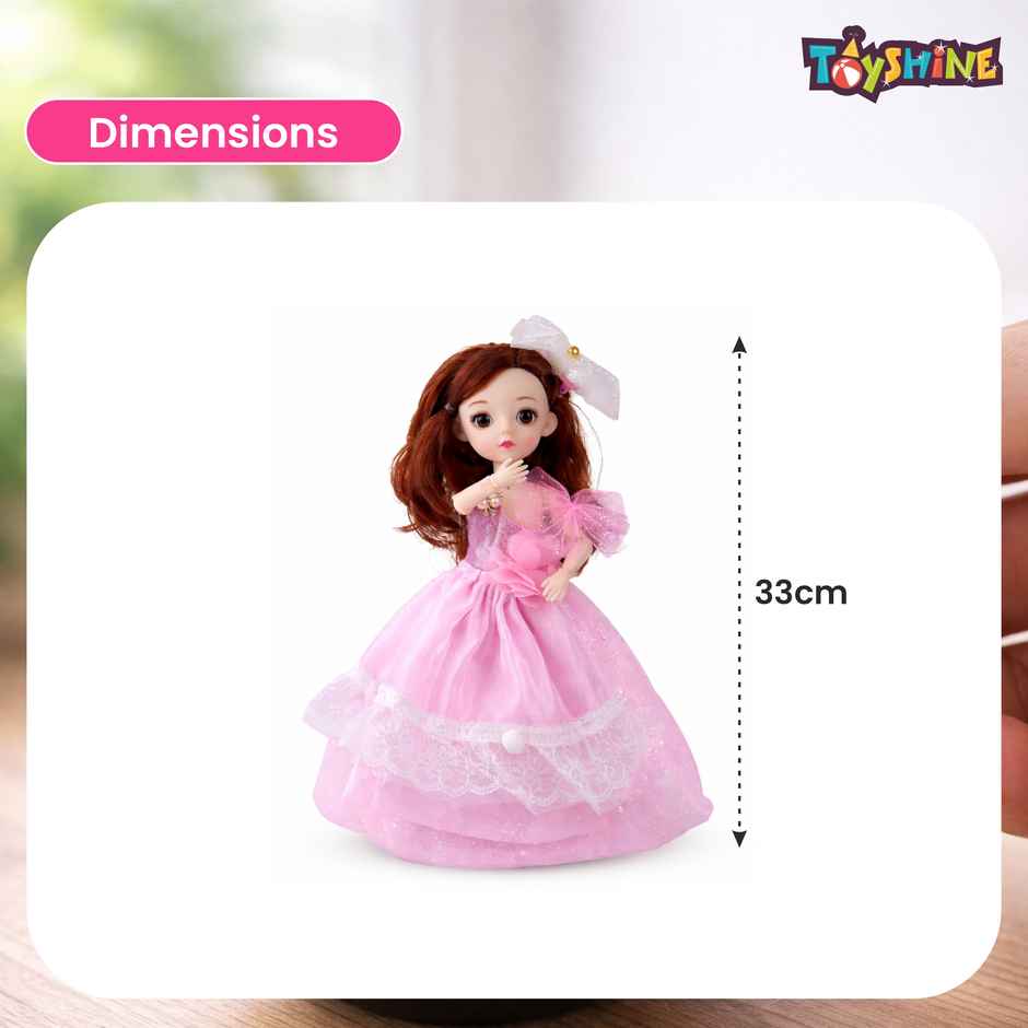 Toyshine 9 Inch Alia Doll In Wedding Dress | Pink | Pretend Play Toy