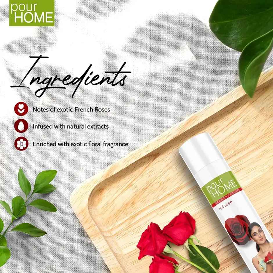 Pour Home Red Rose & Lily of Valley Room Freshener Spray