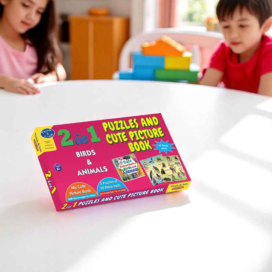 Sterling 2 In 1 Puzzle - Birds & Animals