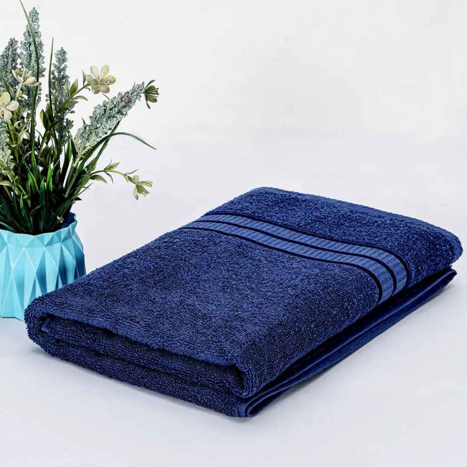 Superspun 100% Cotton- 420 Gsm- Vodre- Single Piece- Bath Towel- Size:70 x 140 - Navy Blue