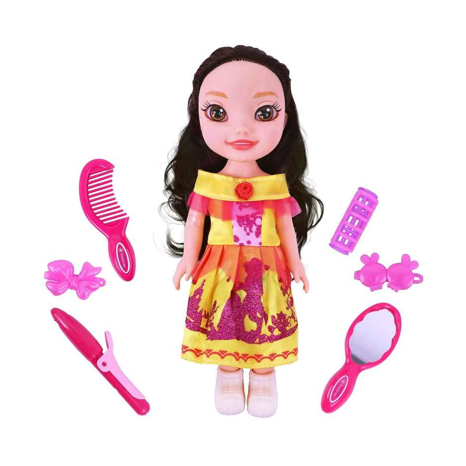 Toyshine 10 Inch Beauty Doll with Hair Accessories for Pretend Play - Assorted