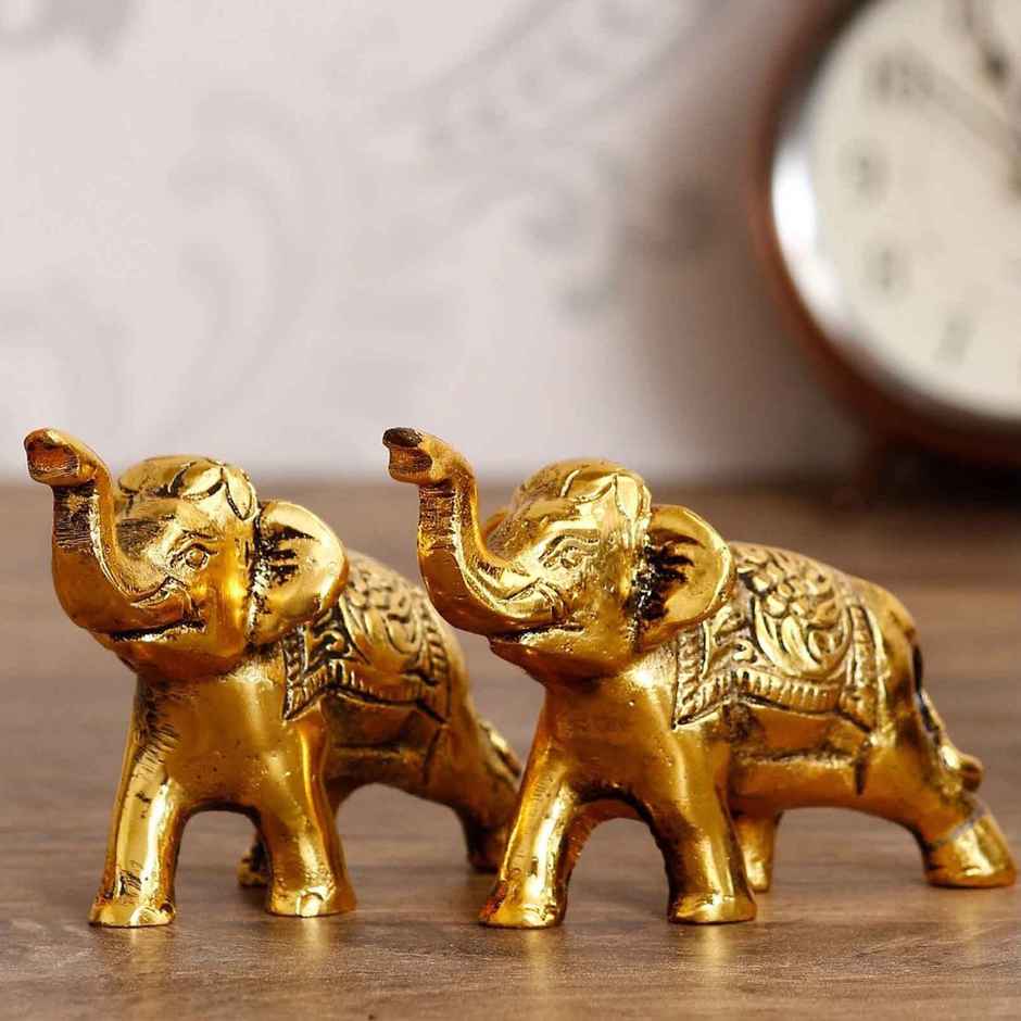 Casacraft by Pepperfry Elephant Figurines | Set of 2