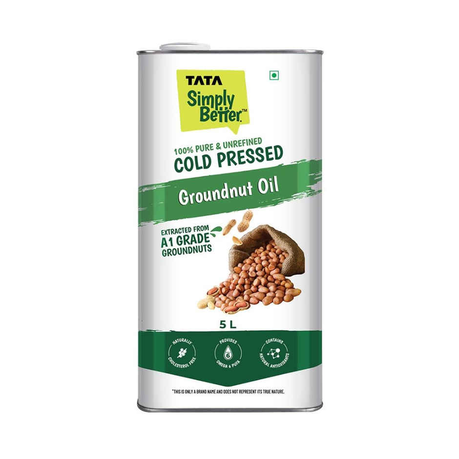 Tata Simply Better Groundnut (Peanut) Cold Pressed Oil | Pure & Unrefined Healthy Cooking Oil
