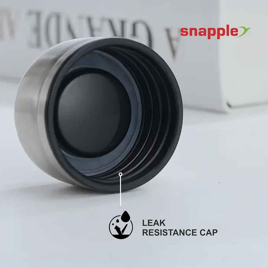 Snapple Stainless Steel Hydra Single Wall Fridge Bottle | Silver | 1 L