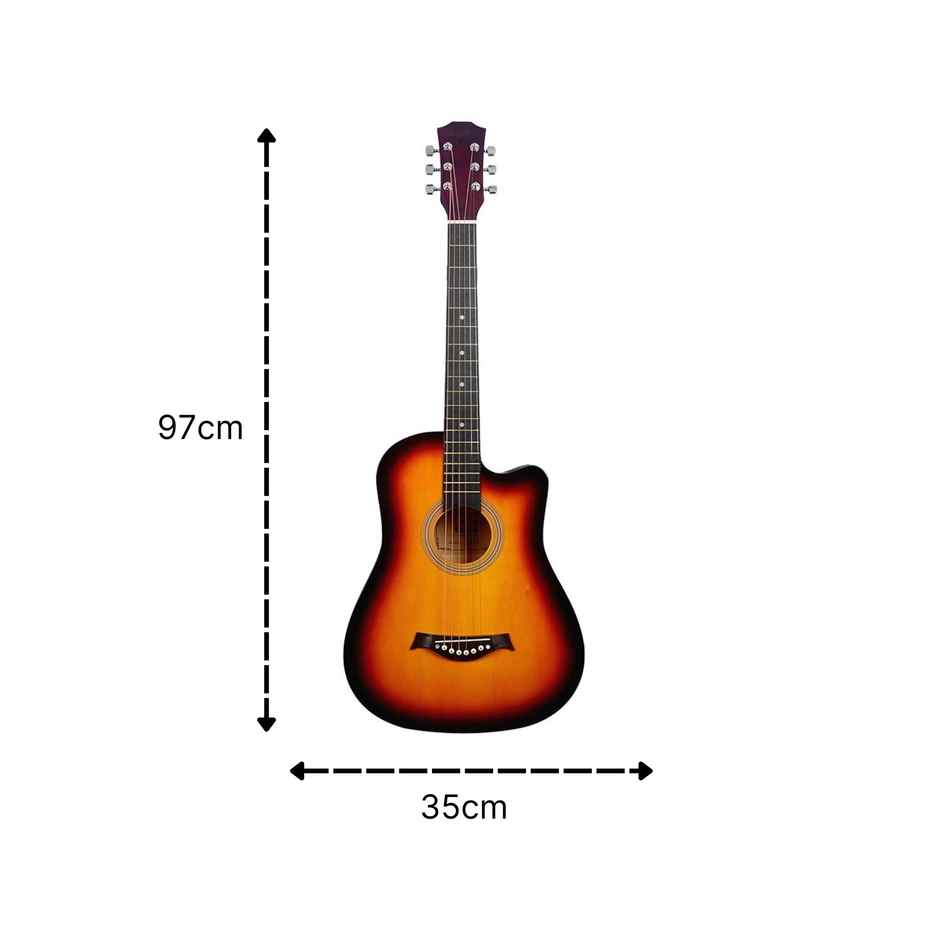 Uapan Acoustic Signature Guitar 38 Inch, Multicolor