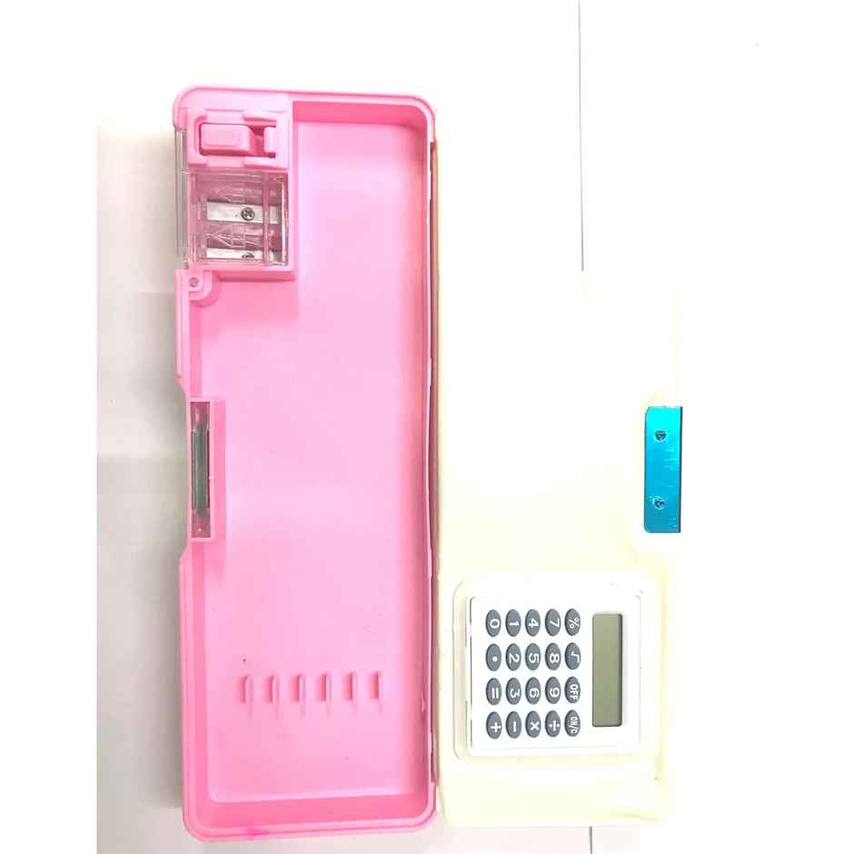 Chrome 892 Assorted Design Magnetic Stationery Box With Integrated Calculator - Assorted