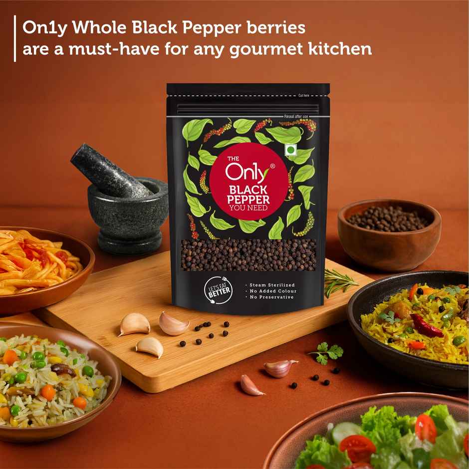 On1y Whole Black Pepper Kali Mirch Sabut