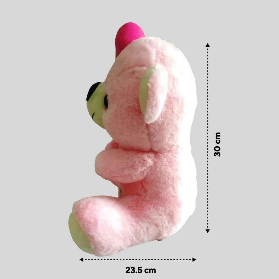 Sterling Pink Teddy Bear With Heart Shape Balloon - 30 x 23.5 cm Assorted