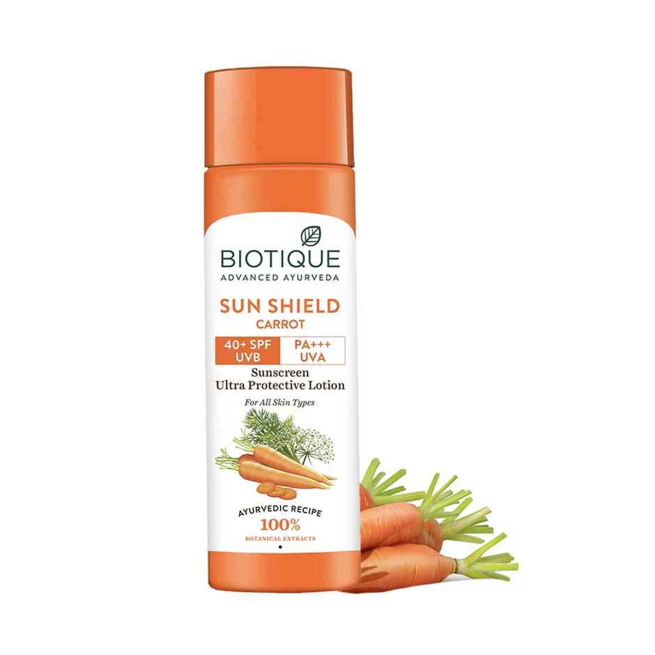 Biotique Sun Shield Carrot 40+Spf Sunscreen Lotion