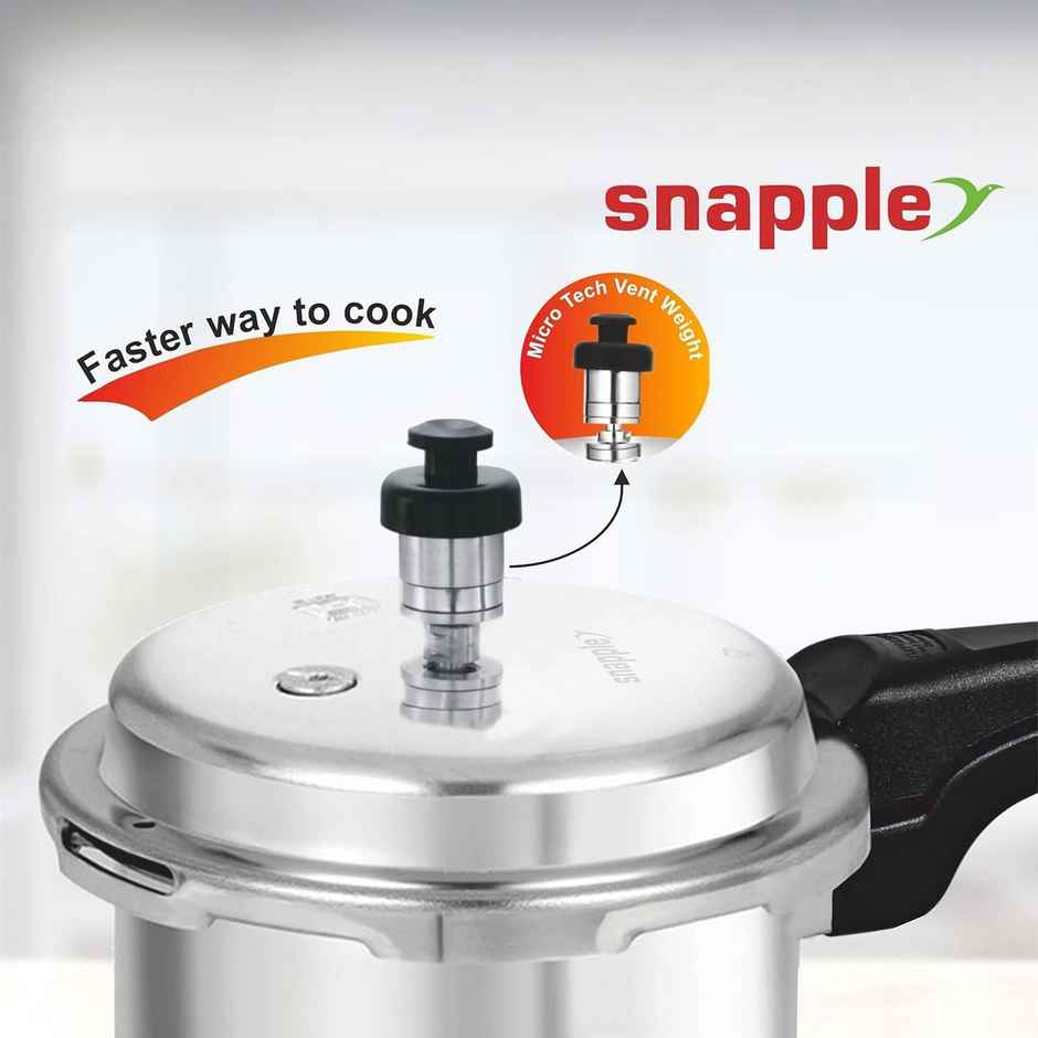 Snapple 3 L Aluminium Pressure Cooker | Non- Induction Base