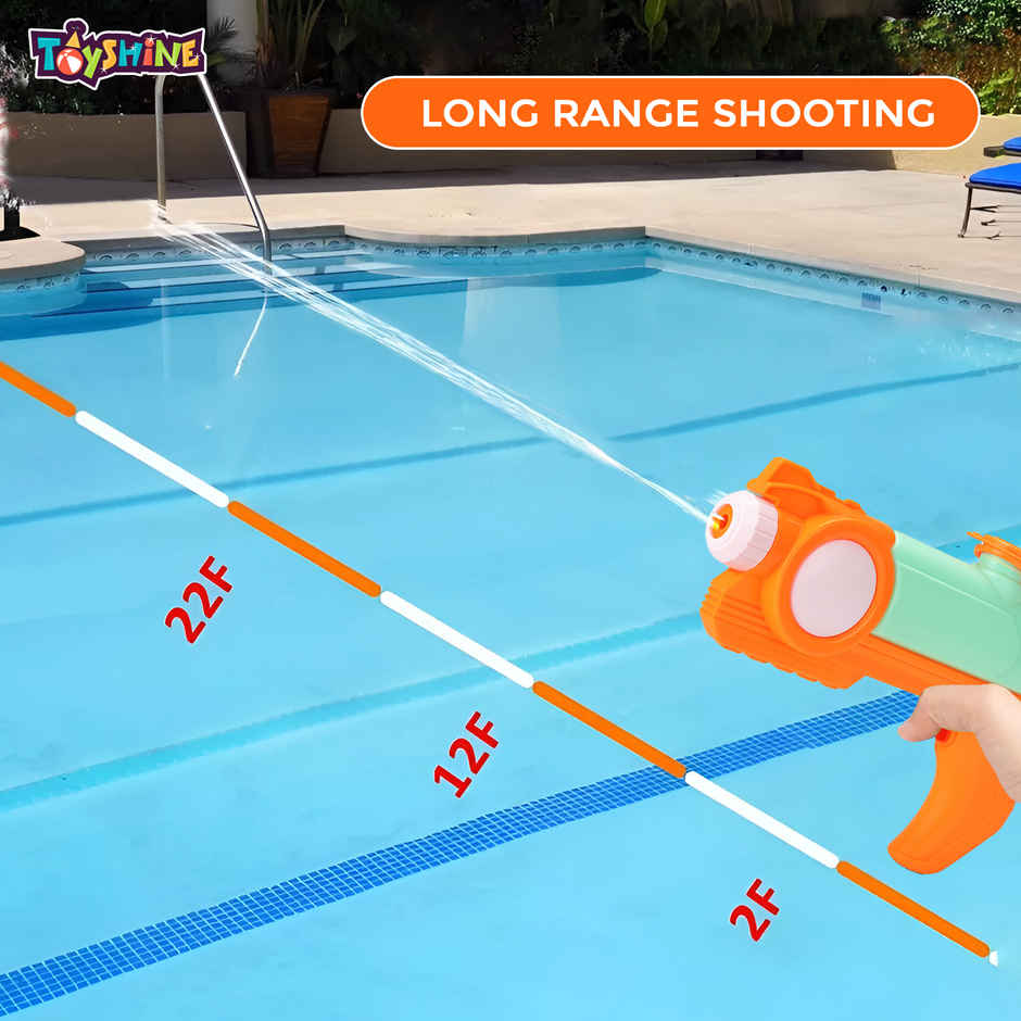 Toyshine Water Gun Toy | 180 ml Capacity | High Pressure Summer Water Blaster for Kids