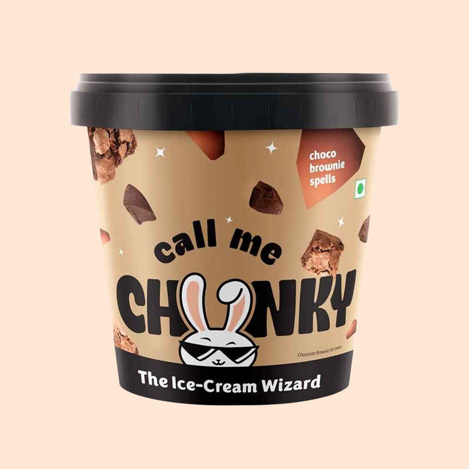 Call Me Chunky Choco Brownie Spells Ice Cream Tub