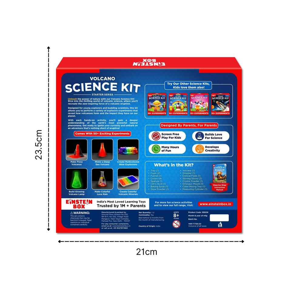 Einstein Box Volcano Science Starter Kit For 6 To 14 Year Olds