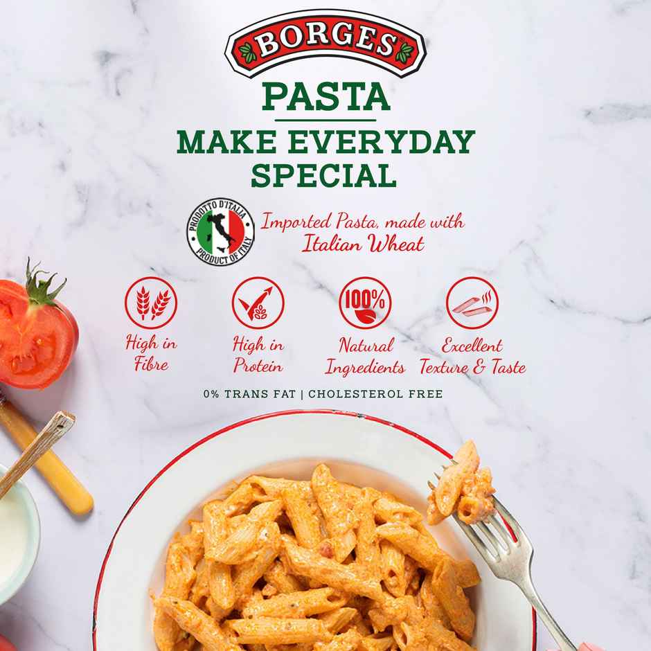 BORGES Whole Durum Wheat Pasta Penne Rigate