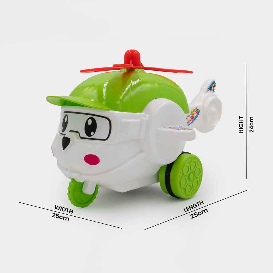 Toybharat Cartoon Helicopter Toy for Kids | Ideal Travel Toy and Birthday Gift | Assorted