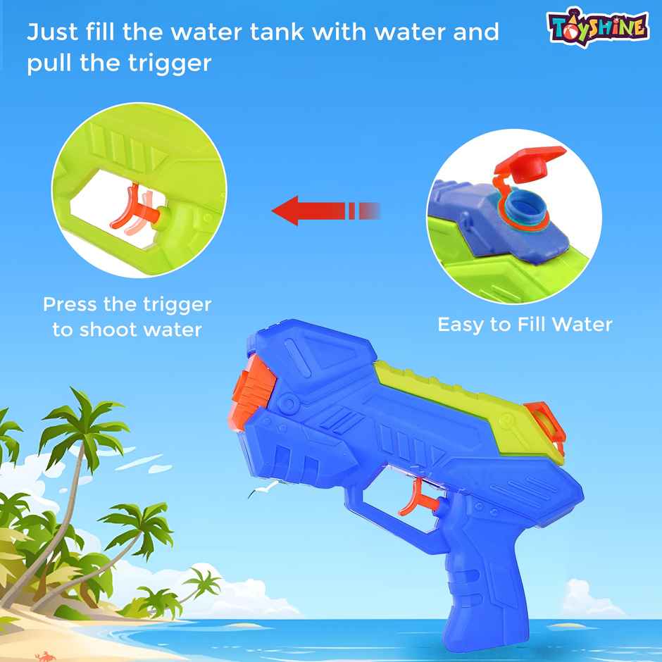 Toyshine 2 Pcs Squirt Water Gun For Kids | Beach and Pool Toy | 3+ Years Old