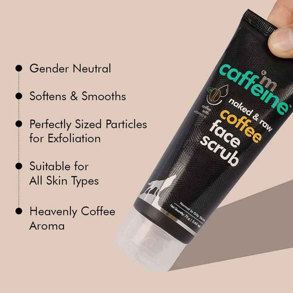 mCaffeine Coffee Face Scrub for Fresh & Glowing Skin - Removes Tan