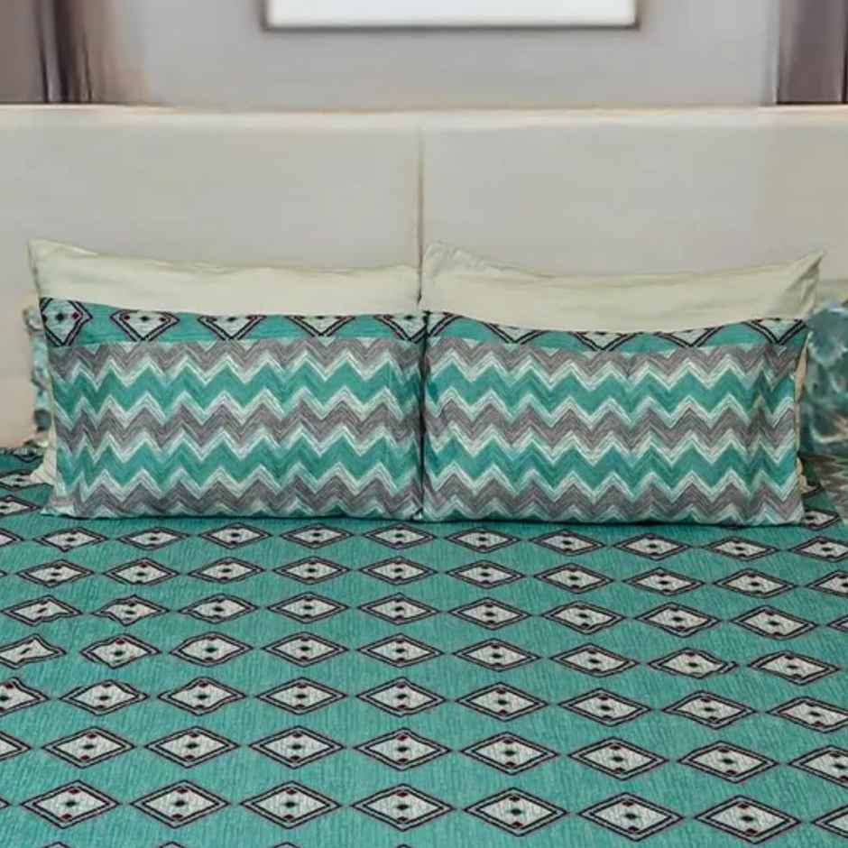 Status Cotton Feel Double Bedsheet 230 Cm x 210 Cm - Dsn-3