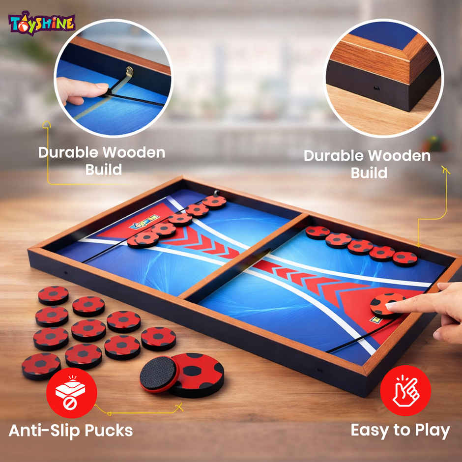 Toyshine Anti-Slip Design Fast Sling Puck Board Game 58 cm | 4 - 10 Years