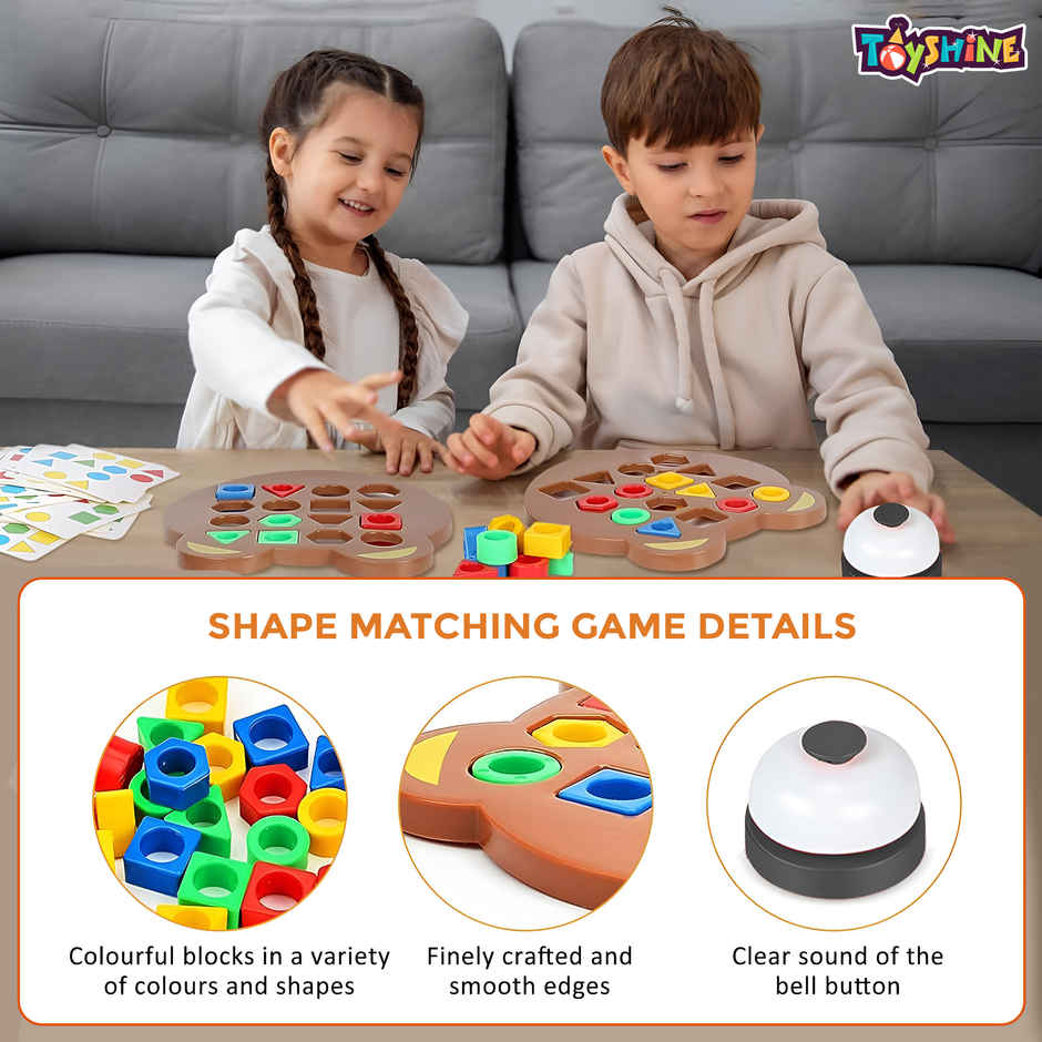 Toyshine Geometric Shape Matching Puzzle Interactive Educational Game for Kids 3+