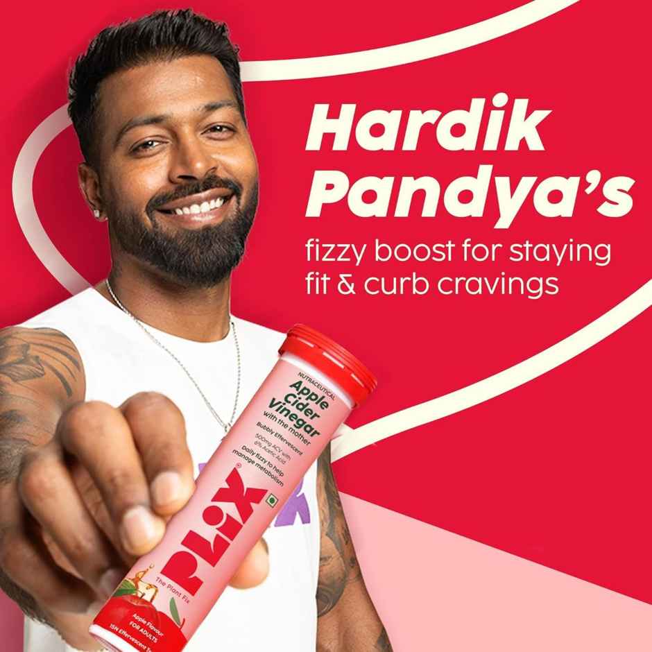 Plix Apple Cider Vinegar Effervescent for Weight Loss (Apple Burst) - Pack Of 1