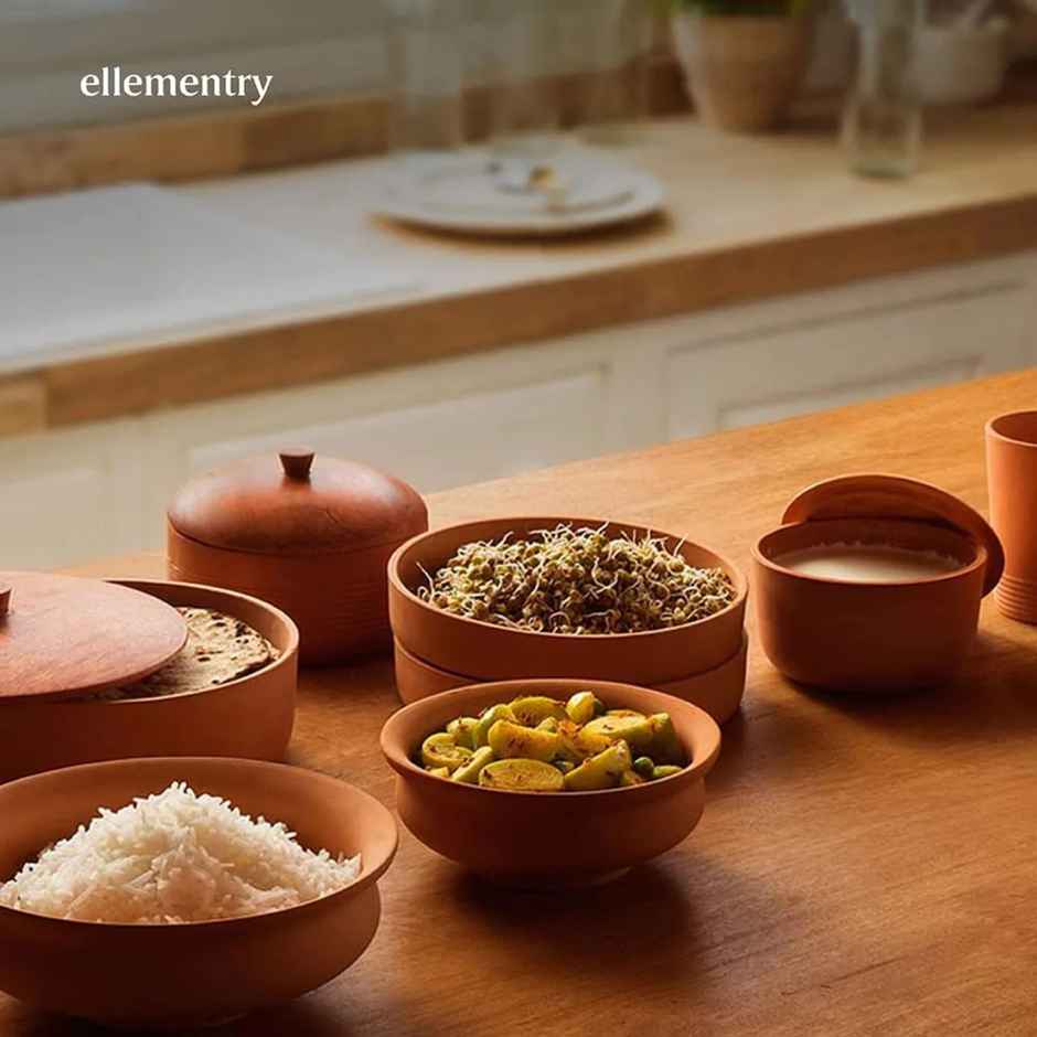 Ellementry Terracotta Sprouter With Wooden Lid
