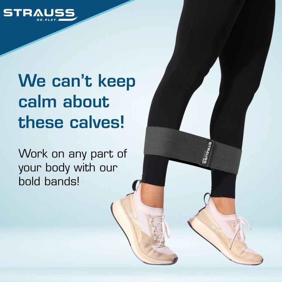 Strauss Premium Fabric Pull up Resistance Bands, (Set of 3)