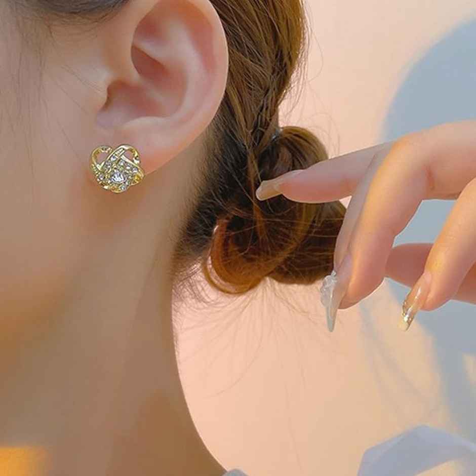 Just Lil Things Golden Eternity Knots Pin Earrings | jltz0021