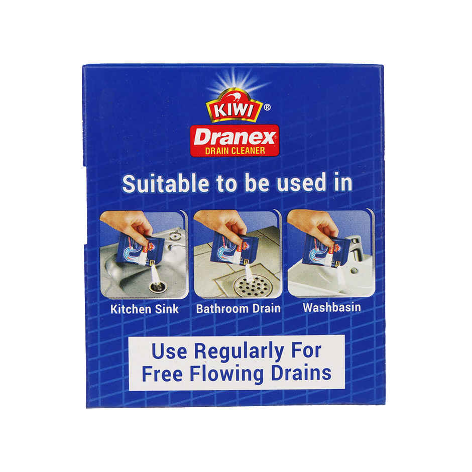 Kiwi Dranex Drain Cleaner Powder  | Removes Clogs, Blockages In Just 10 Minutes