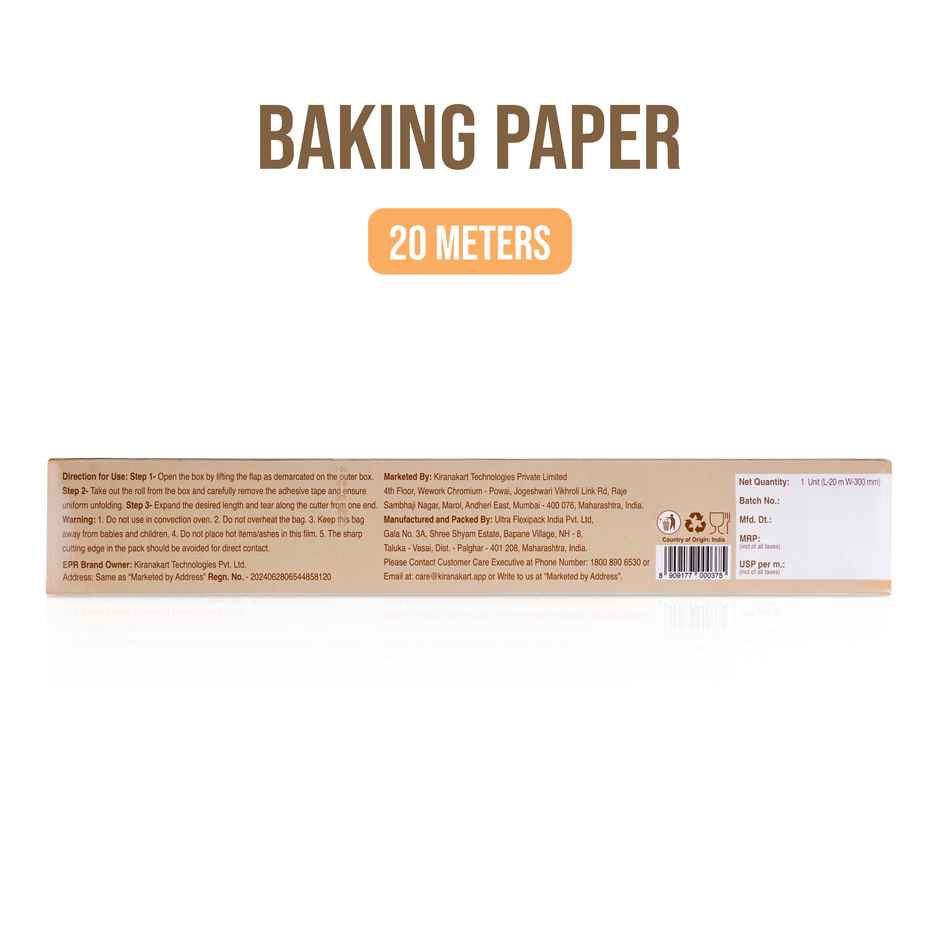BAY6 Baking and Cooking Paper, 20 meters