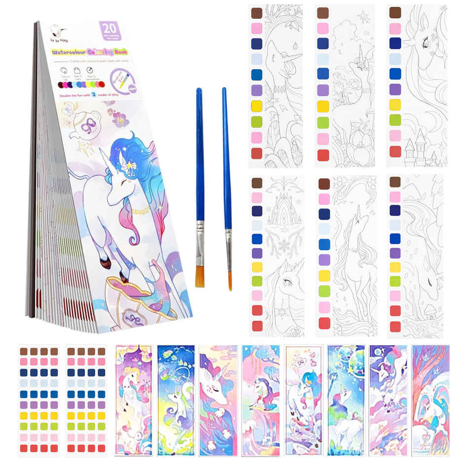 Toyshine Pocket Magic Water Painting Book with Brush Kids Travel Kit | Pink