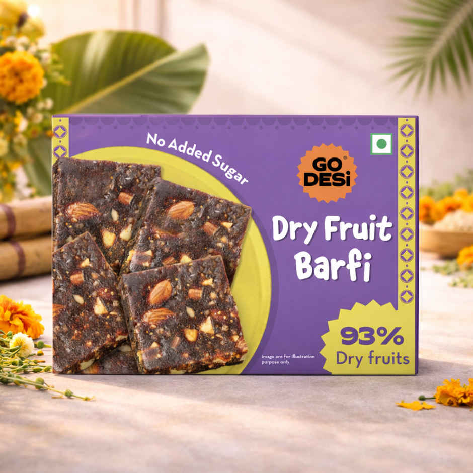 GO DESi Dry Fruit Barfi | 93% Dry Fruit | No Added Sugar