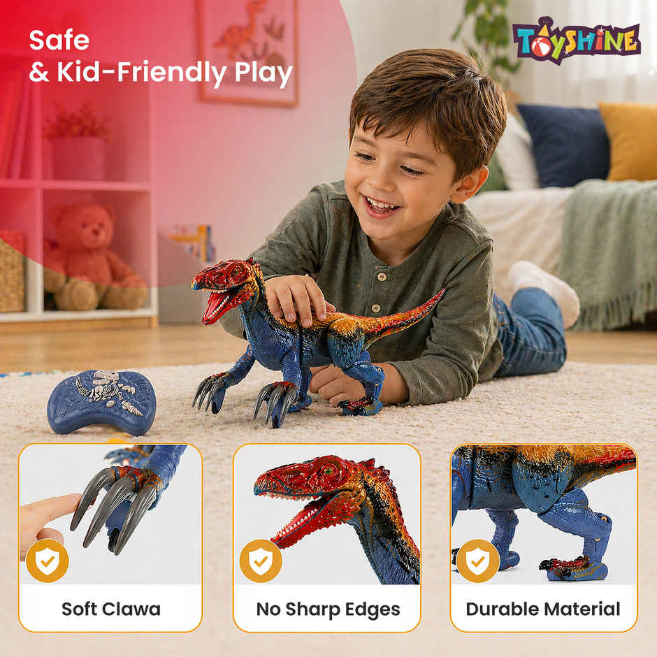 Toyshine Rc Therizinosaurus Dinosaur Toy With Lights and Sound | 3-12 Years