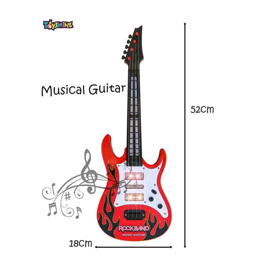 Toyshine Music And Lights Guitar Toy, Big Red (Colour May Vary)