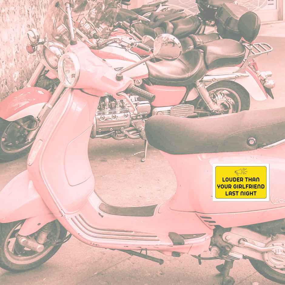 Samsidhi Auto Louder Than Your Girlfriend Car Sticker